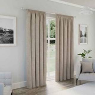Enhanced Living Enhanced Living Natural Dallas Blackout Thermal Pair of Tape Top Curtains