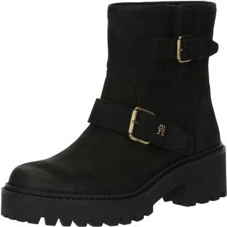 Leather Buckle Cleat Biker Boots