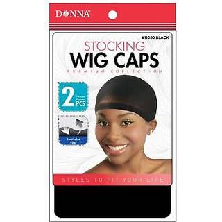 STOCKING WIG CAP SORT (2 PACK) Sendes fra USA