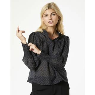 Karia Illusion Bluse, Black, 36