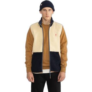 Revolution Fleece Vest in Block Colors Fleecevest Herrer størrelse S farve beige