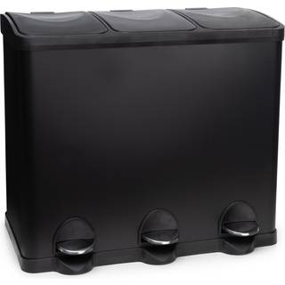 Pacific Affaldsstation 3x20 L, Pedallåg, Sort