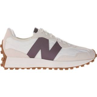 New Balance Kvinder 327 i Brungrå/Hvid/Lilla Suede/Mesh, Størrelse 36.5