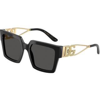 Dolce & Gabbana DG4446B 335587 53 Solbriller Kvinder Black - Shiny Black - 53mm