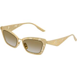 Dolce & Gabbana Kvinde DG2311 12246E Solbriller Stål Guld Cat Eye Normal