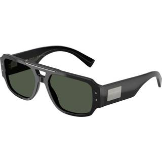 Dolce & Gabbana DG4482 Polarized 28209A 57 Solbriller Mænd Black - Brushed Black Metallic Silver Accents - 57mm