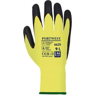 Portwest A625 Vis-Tex PU skærefast handske S Gul/sort