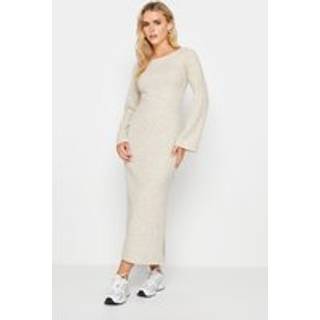 PixieGirl Petite PixieGirl Petite Cream Twist Back Ribbed Dress