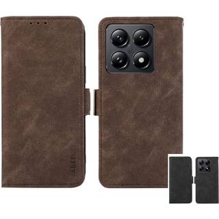 Xiaomi 14T Cover med kortholder og stander i læder