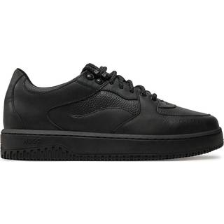Sneakers af blødt læder med snørebånd