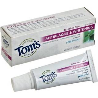 Tom's of Maine Fluoride Free Antiplaque & Whitening Tandkräm - Pepparmynta 1 Ounce