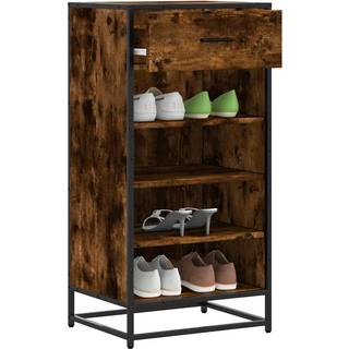 Skoreol 48X38X97,5 Cm Konstrueret Træ Grå - Røget eg