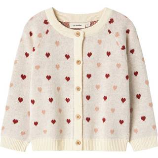 Lil Atelier Turtledove Heart Strik Cardigan