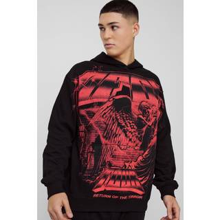 Mens Black Oversized Large Scale Gothic Renaissance OFCL Graphic Hoodie