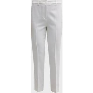 MK Samantha Double Crepe Sablé Trousers - White - Michael Kors - EU 42