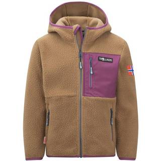 Trollkids Kid's Aurlandsfjord Jacket Fleecejakke Børn størrelse 164 farve brun