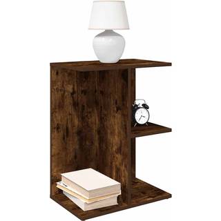 sengebord 46,5x29x61 cm konstrueret træ røget egetræsfarve