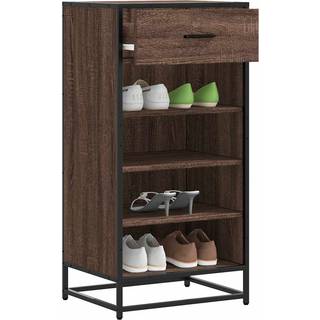 Skoreol 48X38X97,5 Cm Konstrueret Træ Grå - Brun eg