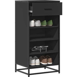 Skoreol 48X38X97,5 Cm Konstrueret Træ Grå - Sort