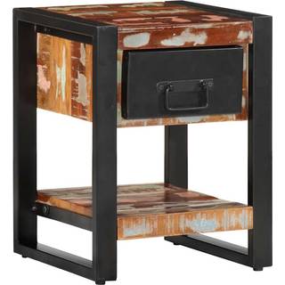 Sengebord 35X34X45 Cm Massivt Ru Mangotræ - 1 / Flerfarvet