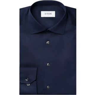 Eton Signature Twill slim skjorte - Navy - Str. 37/S - Modish.dk