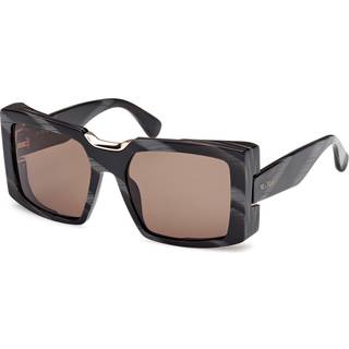 Max Mara Kvinde MM0124 SPARK6 63J Solbriller Acetat Sort Brun Firkantet Normal