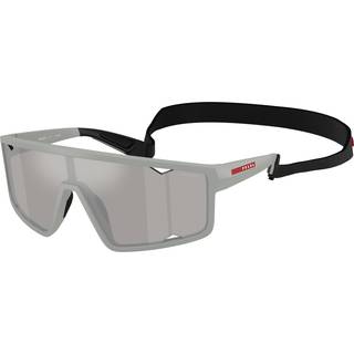Prada Linea Rossa Mand PS A03S 13Z05A Solbriller Injiceret Grå Grå Firkantet Spejlet