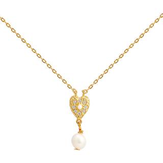 Hultquist Lucia halskæde i forgyldt med hjertevedhæng