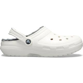 Crocs unisex Classic Lined Clogs White / Grey 41