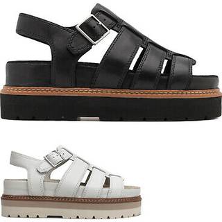 Clarkstil kvinder. 26176317 Orianna Twist-sandaler i læder, sort (37.5), 3-5 cm, Spænder, Casual