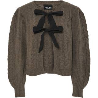 PIECES dame strik PCROW - Morel Black woven bows - XS