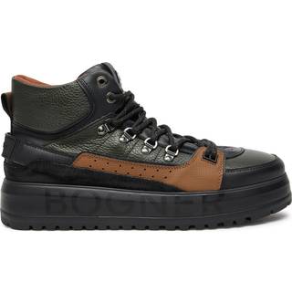 BOGNER Herren Schnürboots grün Glattleder