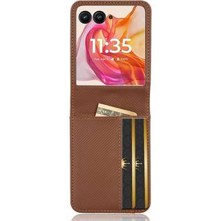 EIDERWOOD Motorola Razr 50 Ultra 5G Kunstlæder Cover m. Kortholder - Brun