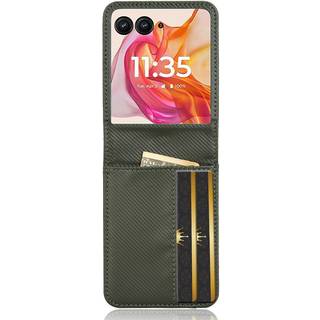 EIDERWOOD Motorola Razr 50 Ultra 5G Kunstlæder Cover m. Kortholder - Grøn