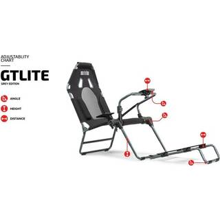 Next Level Racing GT Lite Racing Foldable Cockpit - Grey - Miscellaneous