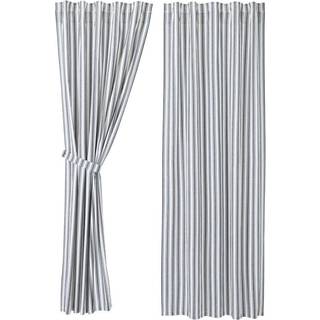 VHC Brands Sawyer Mill Ticking Stripe Panel Black 84x40 S?t p? 2