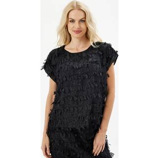 IN FRONT Isadora Bluse, Farve: Black, Størrelse: L, Dame