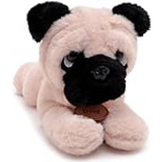 Toyland 25cm (10 """") Soft Toy - Lying Down Plush Dog - Lämplig från födseln (Doug Pug)
