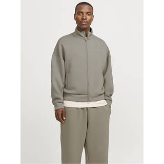 Ensfarvet Sweatshirt Med Lynlås