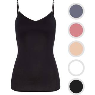 HANRO Padded Spaghetti Top - Cotton Seamless 0019 Black X-Small