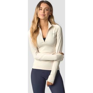 Everyday Long Sleeve 1/4 Stripe Zipper Cream