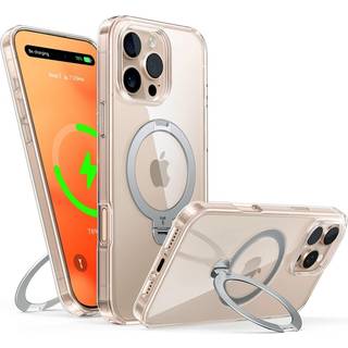 TORRAS - iPhone 16 Pro Max - Hybrid Plastik Cover m. Ståfunktion - MagSafe Kompatibel - Guld