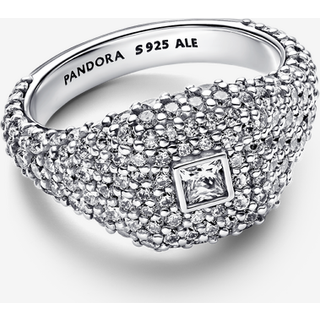 Pandora 193556C01 Cocktailring für Damen Silber Quadratisches Pavé