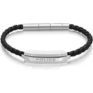 Police PEAGB0038103 Herren-Armband Gripcord Schwarz/Stahl