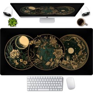 ?stetisk himmelsk skrivebordsm?tte vintage blomster skrivebord pad stor mus pad spil mousepad udvidet xxl computerm?tte 31,5x15,75 i s?d b?rbar t