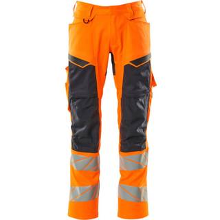 MASCOT ACCELERATE SAFE arbejdsbukser med knælommer, hi-vis orange/mørk marine - 82C49