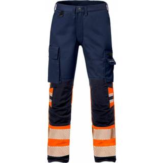 Fristads 127731 Hi Vis stretch bukser kl 1 2705 / Arbejdsbukser Hi-Vis Orange/Marine C50