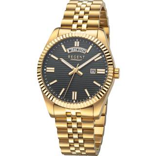 Regent BA-882 Herrenuhr Goldfarben/Dunkelgrün
