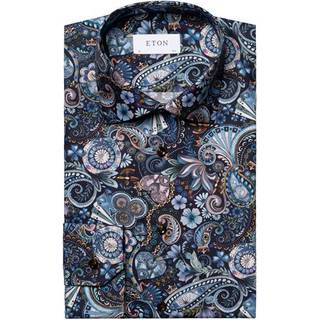 Motif Signature Twill Contemporary Skjorte, Navy Blue, 40