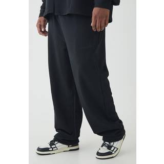 Mens Plus Geo Textured Straight Fit Trouser in Black
